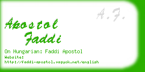 apostol faddi business card